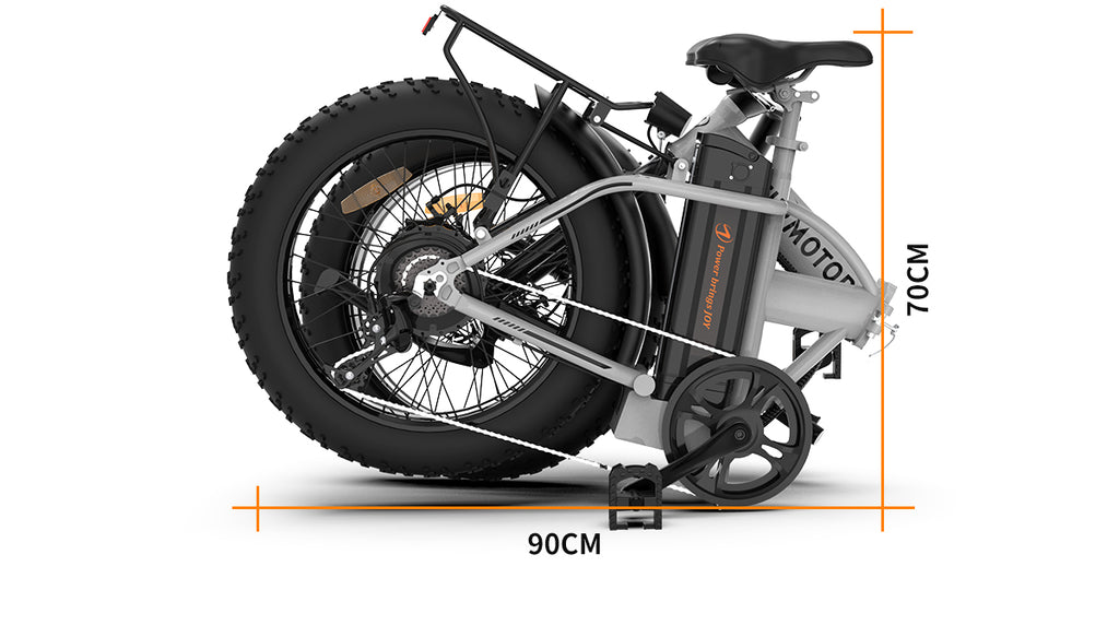 Foldable 750W Electric Bike  48V 12.5AH Extended Range Dual Disc Brakes 20 inch Tire